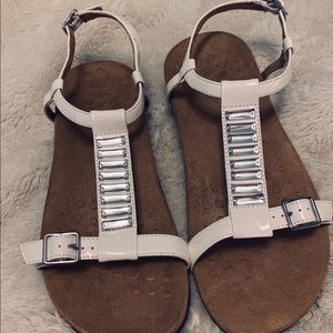 Vionic Orthaheel Embellish leather T-strap sandals
